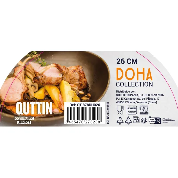 Panna Quttin Doha Stiprināts alumīnijs 48 x 26 x 6 cm (6 gb.)