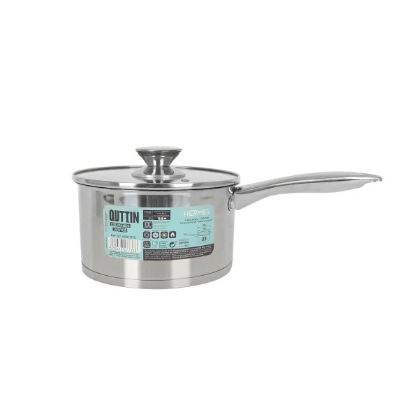 Ковш с крышкой Quttin Hermes 2,2 L Сталь (8 штук)