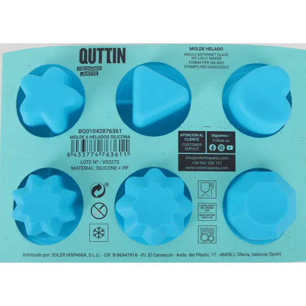 ledų formelė Quttin Formos Silikoninis 18 x 5,3 x 12,3 cm (24 vnt.)