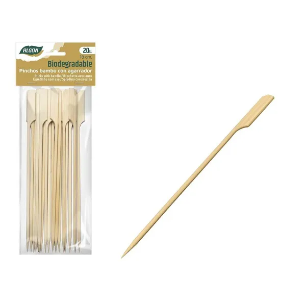 Grillivarrassetti Algon Bambu 20 Kappaletta 18 cm (24 osaa)