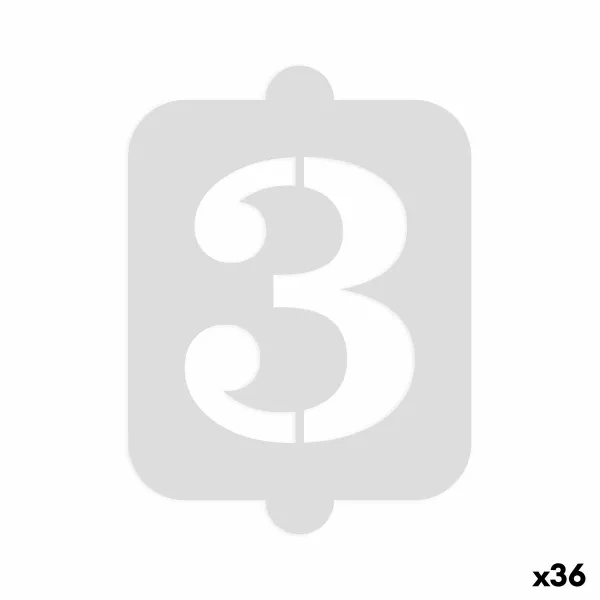 Tortų šablonas Algon Numeriai 3 36 Vienetai