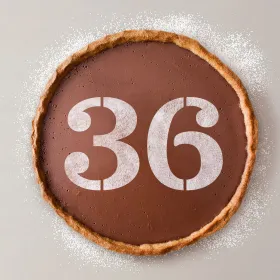 Cake stencil Algon Number 6 36 Units