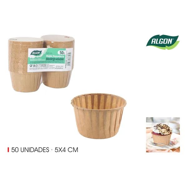 Set of Cake Tins Algon Paper 5 x 4 cm 50 Pieces (36 Units)
