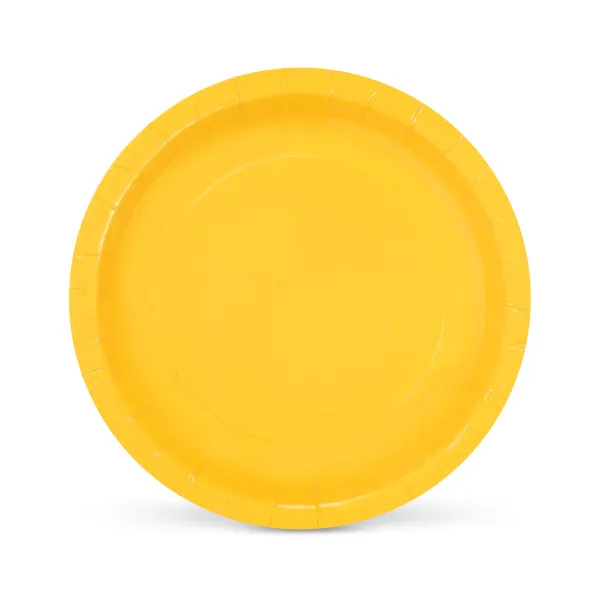 Plate set Algon Yellow 20 cm 10 Pieces (24 Units)