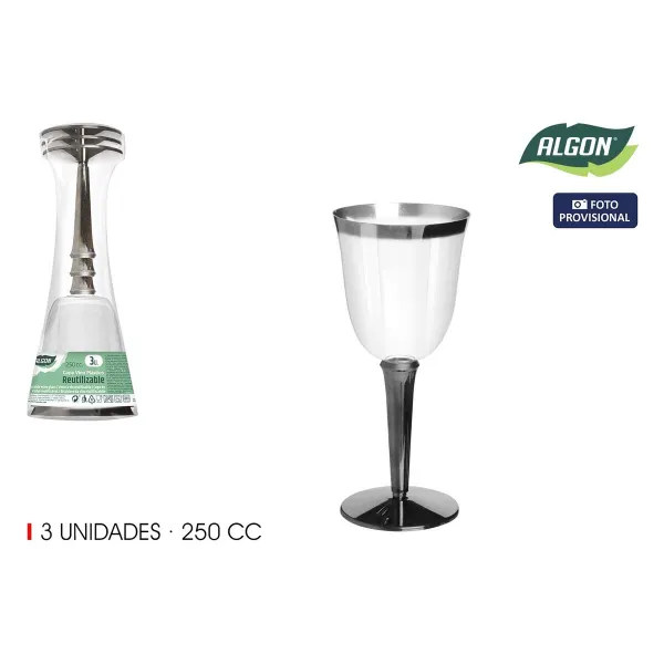 Vyno taurė Algon 3 Dalys (12 vnt.)