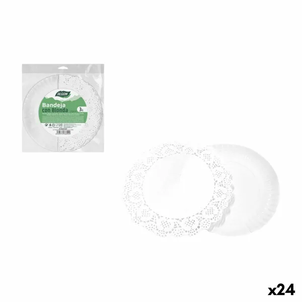 Välipalatarjotin Algon Pyöreä 20 cm 3 Kappaletta (24 osaa)