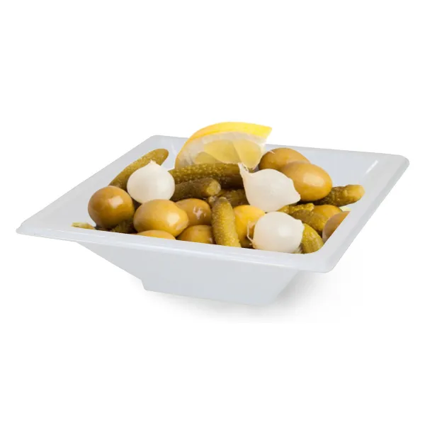 Appetizer Set Algon Plastic 250 ml 12 x 12 x 2 cm 6 Pieces (36 Units)