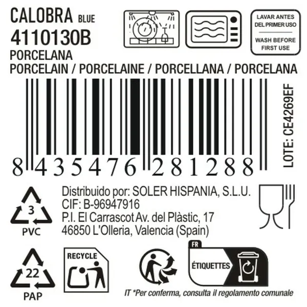Muki La Mediterránea Calobra Sininen 350 ml 0,35 L (36 Osaa)