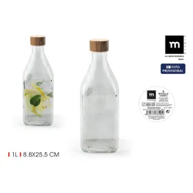 Stikla Pudele La Mediterránea Metāls Stikls 1 L (24 gb.)