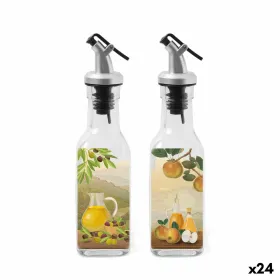 Pagardų rinkinys Anna Skaidrus Sidabras stiklas ABS 170 ml 5 x 5 x 20 cm 2 Dalys (24 vnt.)