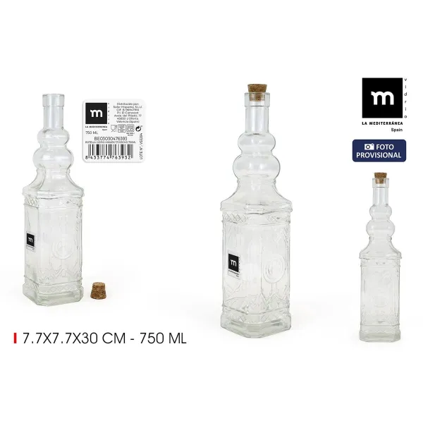 Stikla Pudele La Mediterránea Stikls 750 ml (24 gb.)