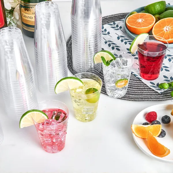 Set of glasses Algon Plastic 300 ml 7 Pieces (24 Units)