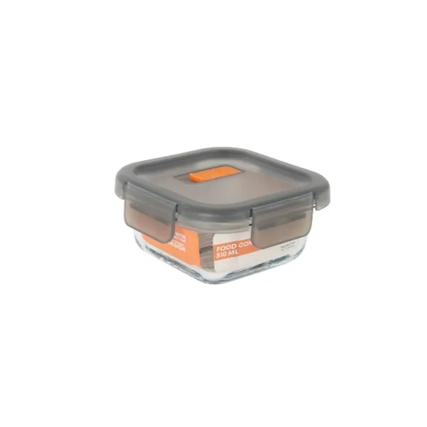 Hermetic Lunch Box MasterChef Grey Transparent Squared 310 ml (12 Units)