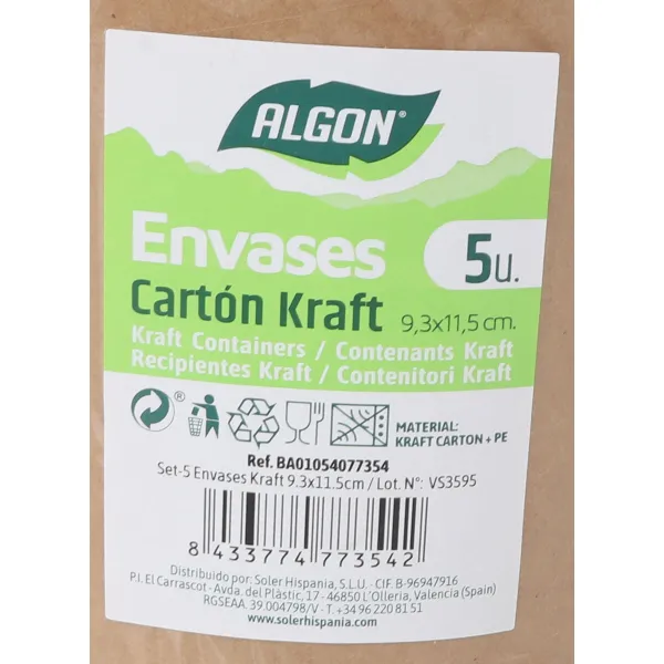 Pārtikas konservēšanas trauks Algon (5 Daudzums) (24 gb.)