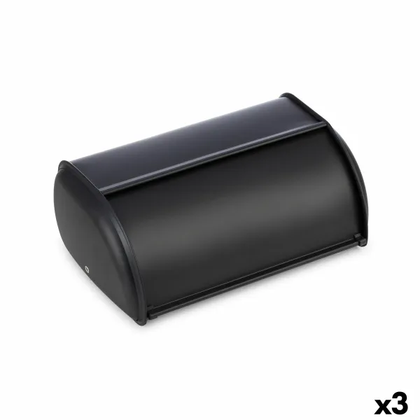 Duonos krepšelis Quttin Juoda Metalinis 43,5 x 27,5 x 18,5 cm (3 vnt.)