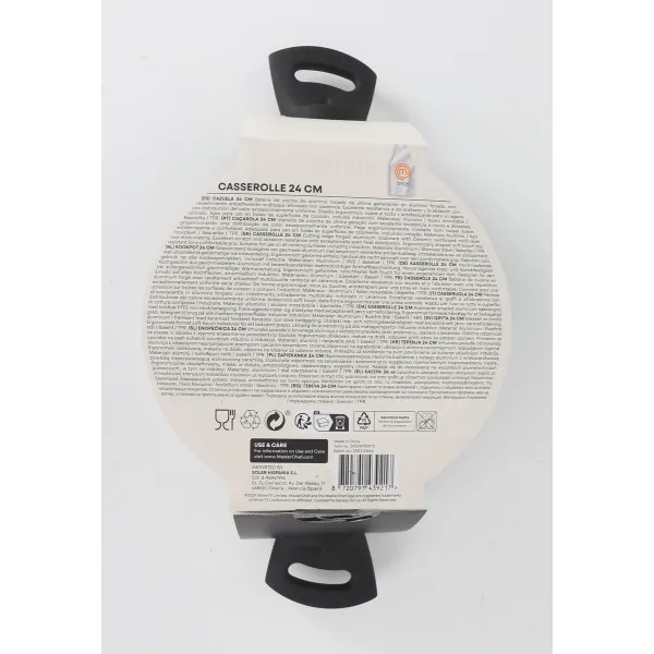 Casserole with lid MasterChef 24 cm (4 Units)