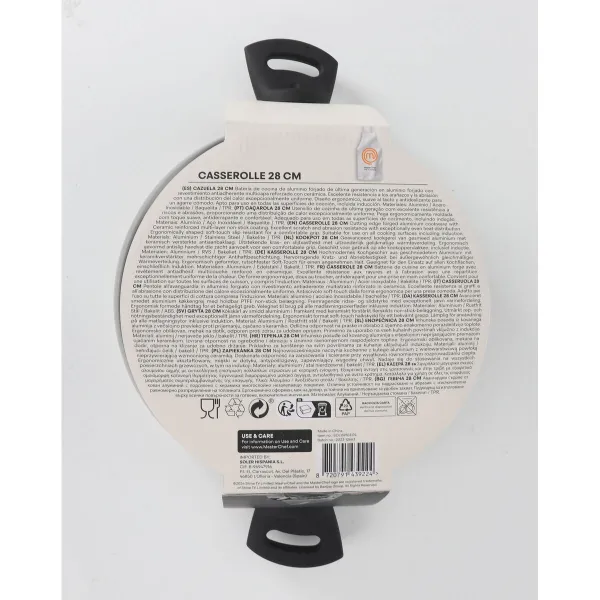 Casserole with lid MasterChef 28 cm (4 Units)