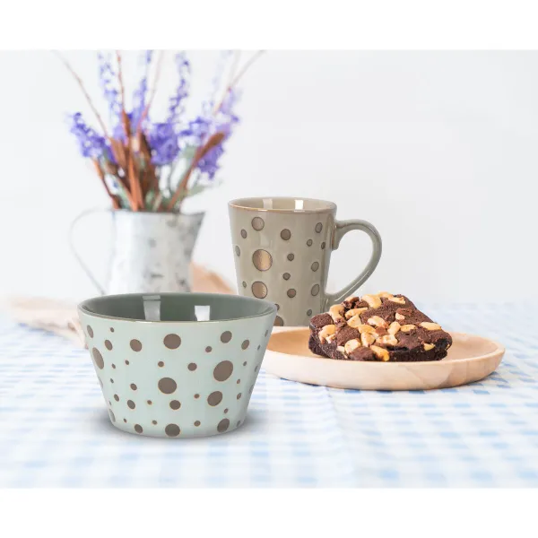 Tea and coffee cup La Mediterránea Lunas 220 ml Moon (24 Units)
