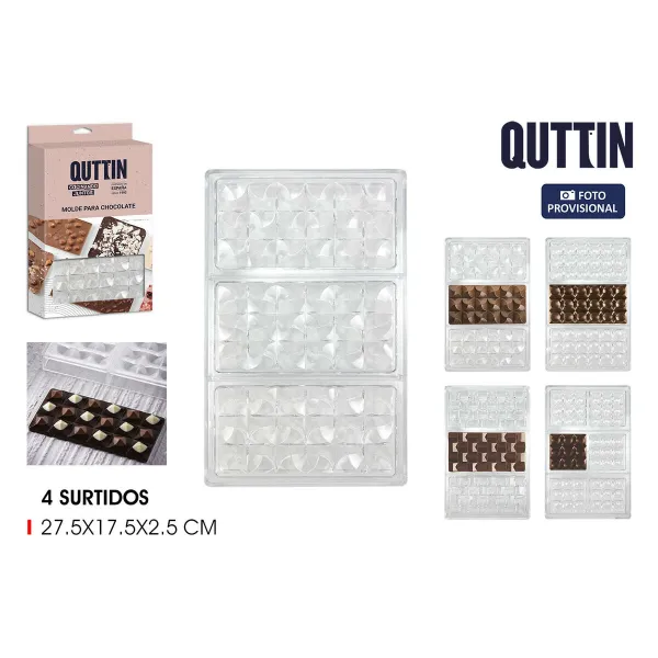 Cepšanas Veidne Quttin CHOCOLATE 27,5 x 17,5 x 2,5 cm (12 gb.)