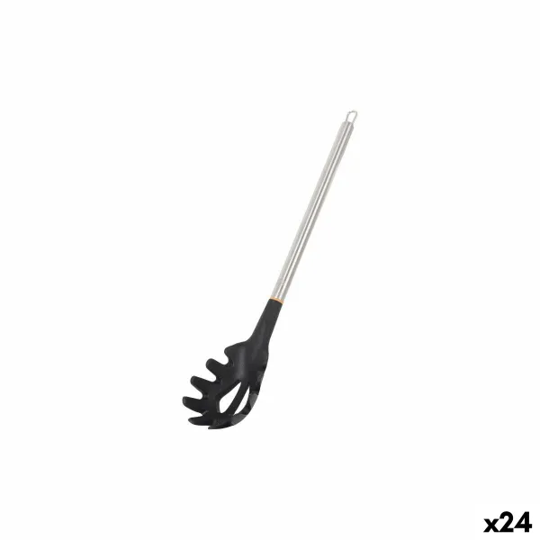 Pasta Spoon MasterChef Silicone Stainless steel 34 cm (24 Units)