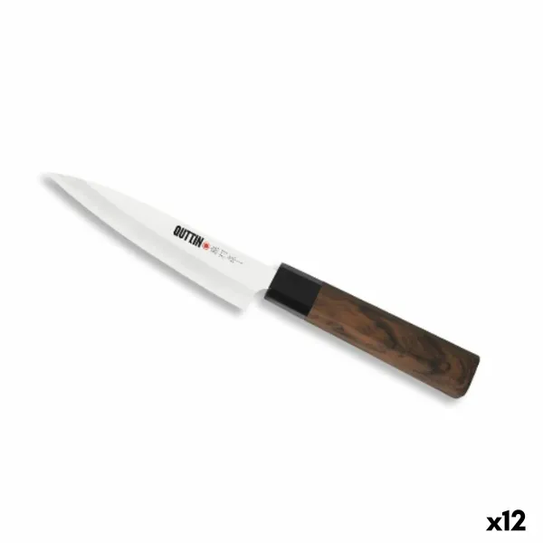 Кухонный нож Quttin Banno Takamura Коричневый Серебристый 12 cm (12 штук)
