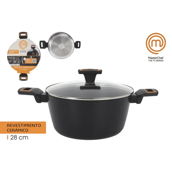 Кастрюля с крышкой MasterChef 28 cm 2,5 mm (4 штук)