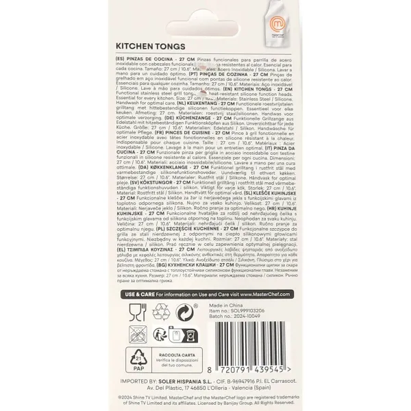 Kitchen Pegs MasterChef 27 cm (24 Units)