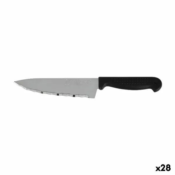 Keittiöveitsi Quttin Laser Musta Hopeinen 28 x 6 x 1,3 cm (28 osaa)