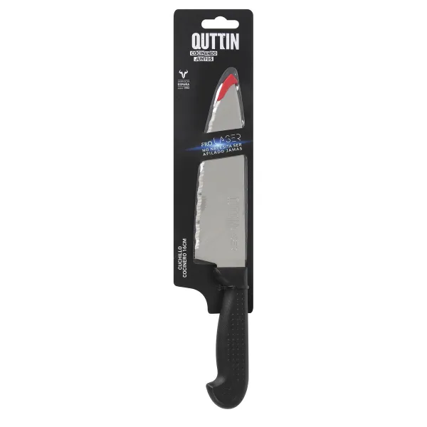 Keittiöveitsi Quttin Laser Musta Hopeinen 28 x 6 x 1,3 cm (28 osaa)