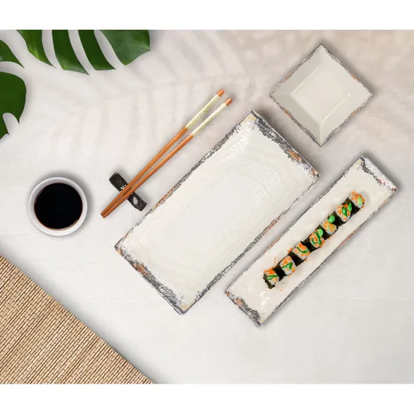 Serving Platter La Mediterránea Albus Rectangular 30 x 20 x 2,5 cm (6 Units)