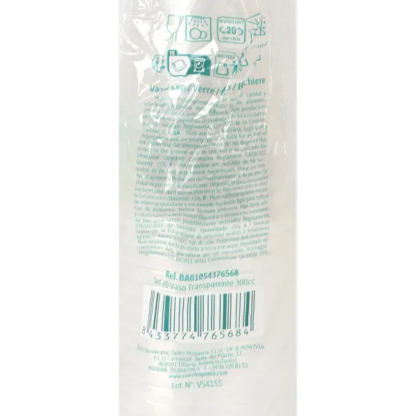 Lasisetti Algon 300 ml 20 Kappaletta (24 osaa)