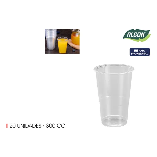 Lasisetti Algon 300 ml 20 Kappaletta (24 osaa)