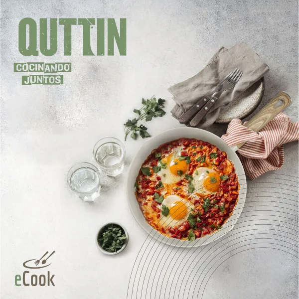 Vokpanna Quttin ECOOK Balts 28 x 8 cm 2,8 mm (6 gb.)