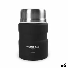 Pārtikas Termoss ThermoSport Melns Tērauds 500 ml (6 gb.)