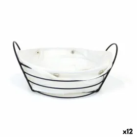 Leipäkori My Bar Valkoinen Metalli 26 x 23,5 x 11,2 cm (12 osaa)