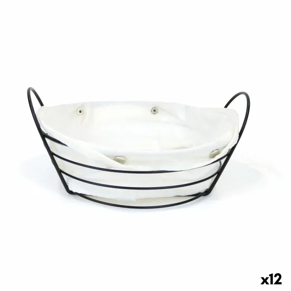 Leipäkori My Bar Valkoinen Metalli 26 x 23,5 x 11,2 cm (12 osaa)