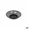 Bread Basket Black Plastic Circular 19,6 x 19,6 x 4,6 cm (24 Units)