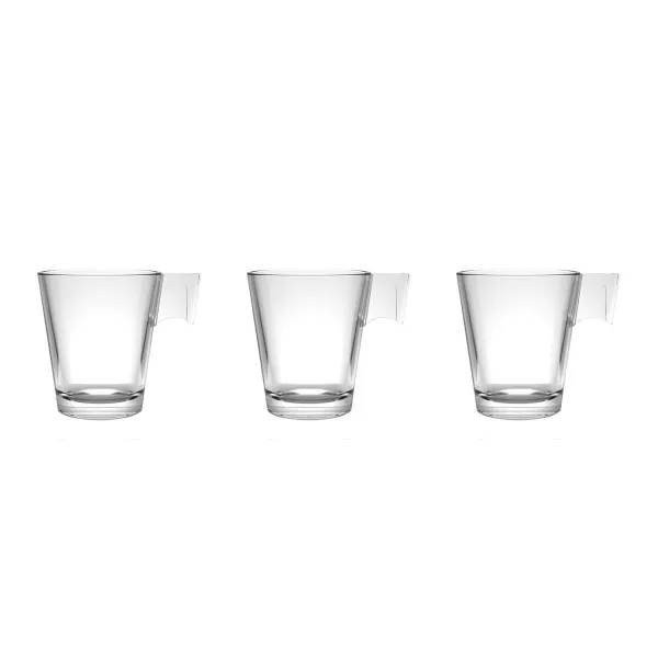 Piece Coffee Cup Set La Mediterránea Napoli liso Transparent Glass 80 ml 3 Pieces (24 Units)