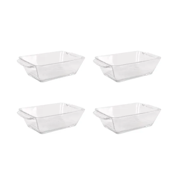 Appetizer Set Arcoglass Anubis Glass Rectangular 4 Pieces (18 Units)