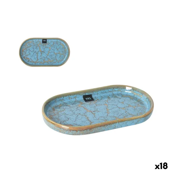 Vuoka La Mediterránea Scratch  blue Posliini Ovaali 20,6 x 11,7 x 2,3 cm (18 osaa)
