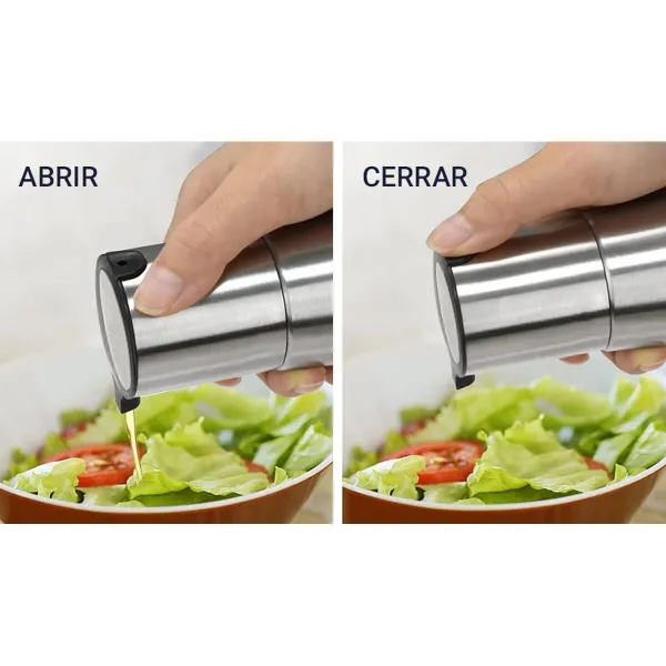 Cruet Quttin Transparent Silver Stainless steel 0,32 L (12 Units)