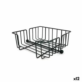 Napkin holder My Bar Black Metal 19 x 19 x 7,5 cm (12 Units)