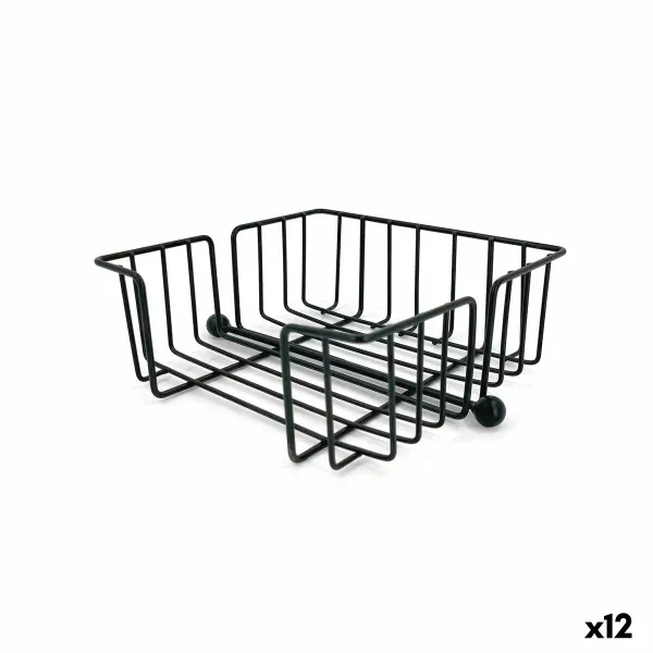 Napkin holder My Bar Black Metal 19 x 19 x 7,5 cm (12 Units)