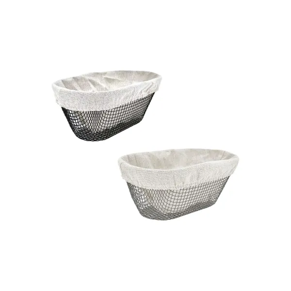 Duonos krepšelis Metalinis Ovalus 25 x 13 x 10 cm (18 vnt.)