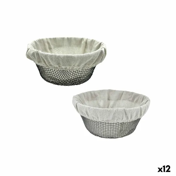 Leipäkori Metalli 23 x 23 x 10 cm (12 osaa)