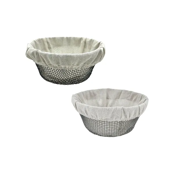 Leipäkori Metalli 23 x 23 x 10 cm (12 osaa)