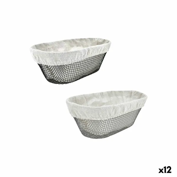 Leipäkori Metalli Ovaali 28 x 15 x 10 cm (12 osaa)