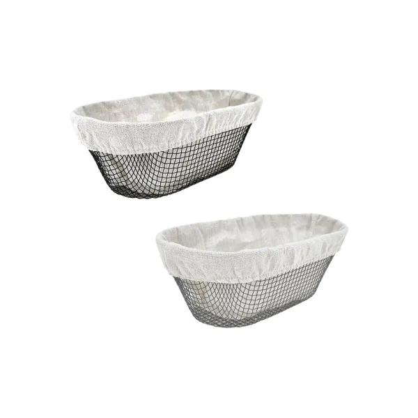 Leipäkori Metalli Ovaali 28 x 15 x 10 cm (12 osaa)
