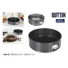 Springform Pan Quttin Black 20 x 6,8+24 x 7 cm 2 Pieces (6 Units)