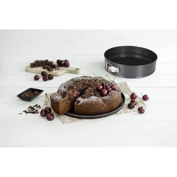 Springform Pan Quttin Black 24 x 7+28 x 6,8 cm 2 Pieces (6 Units)